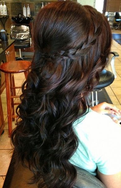 Half updo with braid