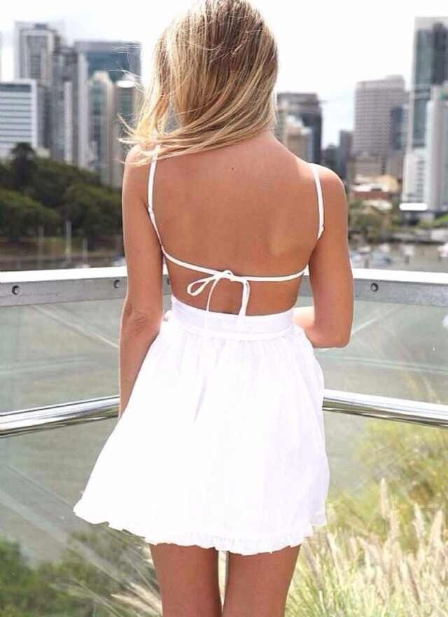 Little white halter dress