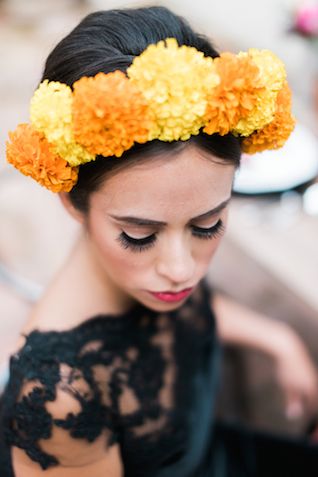 Marigold flower crown