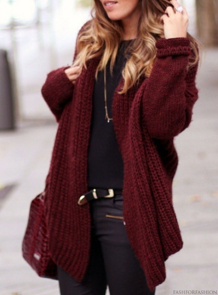 Marsala knit jacket