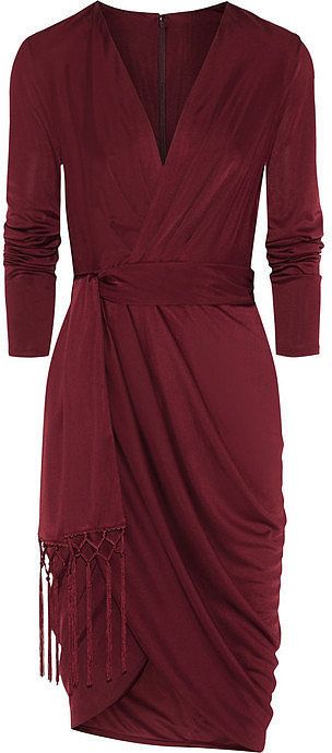 Marsala wrap dress