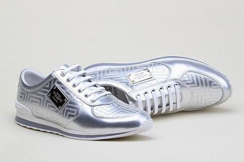 Metallic silver sneakers