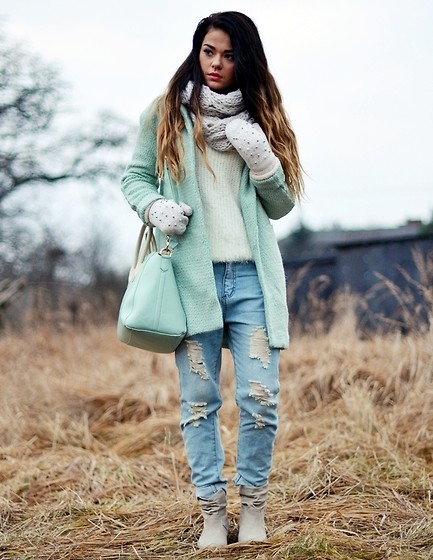 Mint green winter jacket