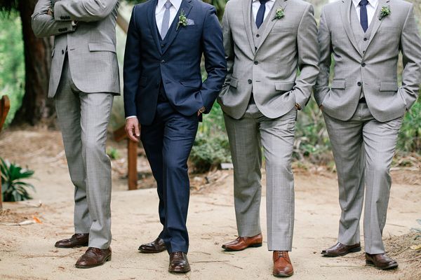 Navy groomsmen attire