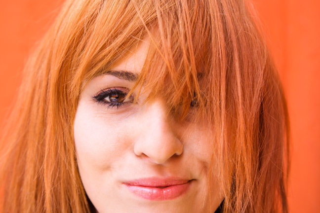 Orange hair color