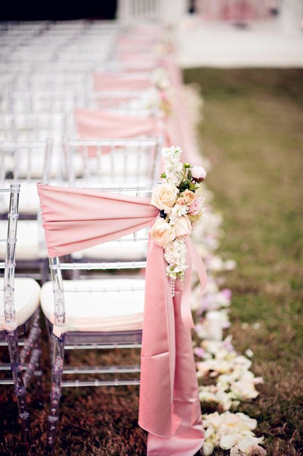 Pink chair decorations