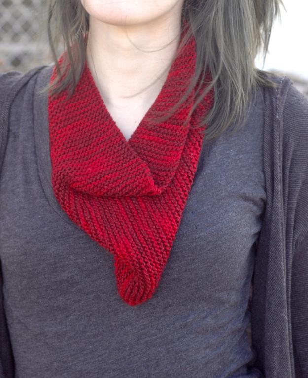 Red knit bandana