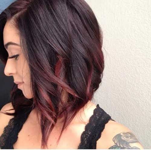 Brunette and Red Ombre