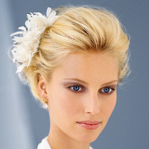 Short updo bride