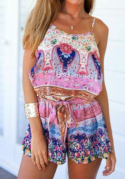 Spaghetti strap romper