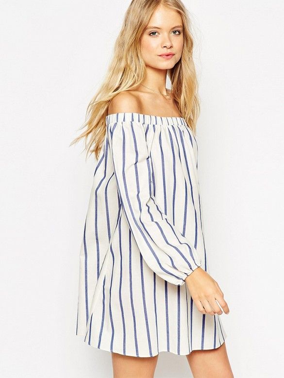 Striped shirt dress