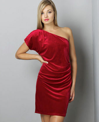 Velvet red dress