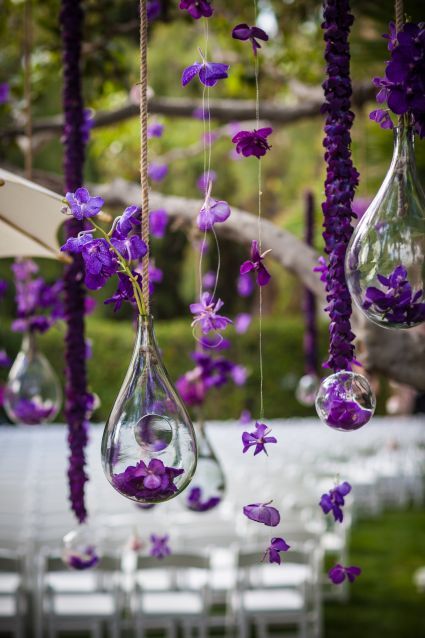 Violet tree hangings