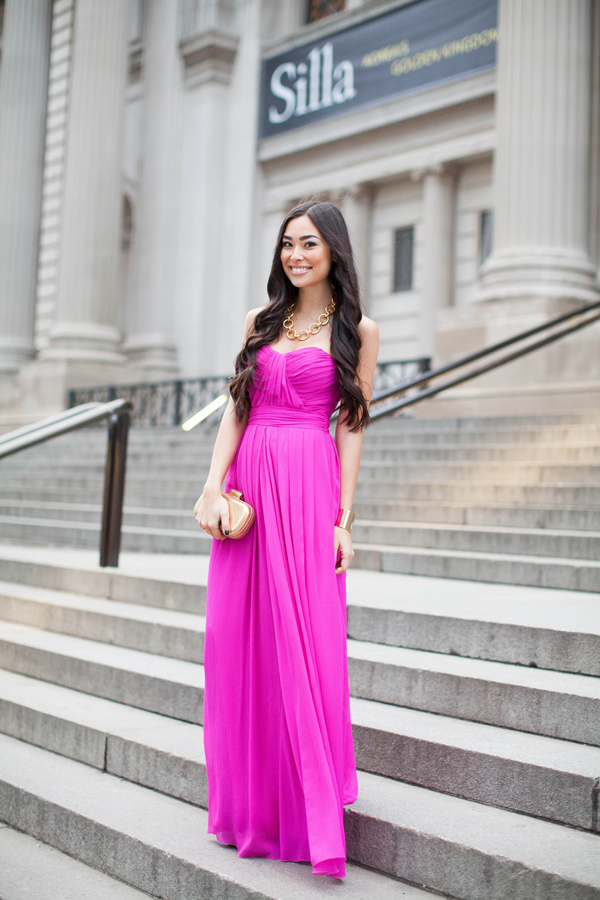 Fashionable Fuchsia Gown