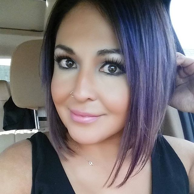 Dark to purple ombre Angled Bob Hairstyles