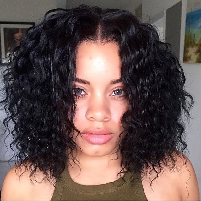 Black Hair Curly Bob