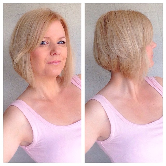 Short Graduated Bob Hairstyles for older women over 50