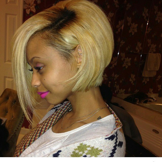 cute asymmetrical bob hairstyle for black women