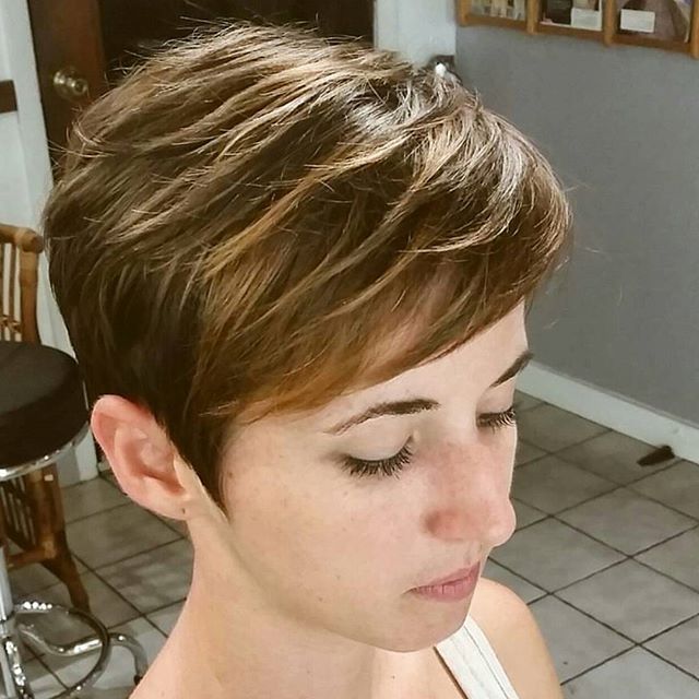 cute layered pixie cut