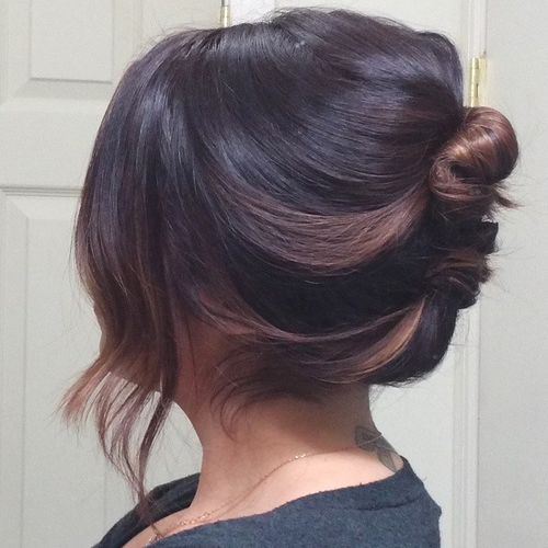 Casual Updo Hairstyle for Short Hair