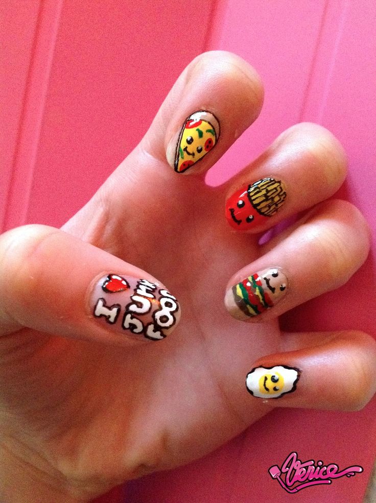 Chic Junk Food Nail Design