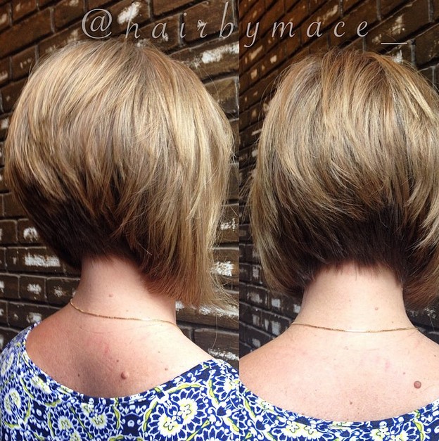 Cute short stacked bob hair style