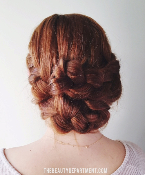 Effortless Braided Updo for Thick Hair