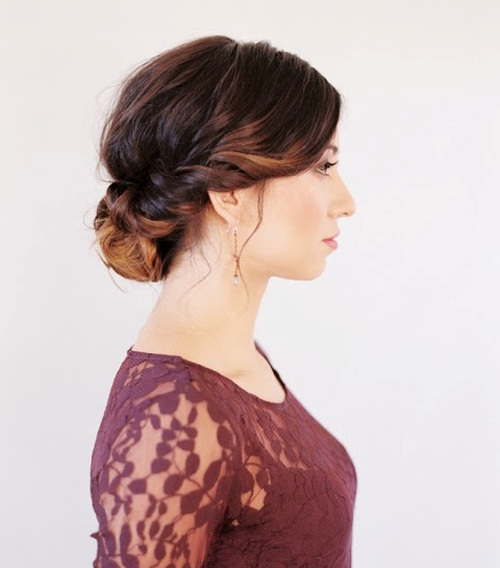 Graceful Low Bun for Prom