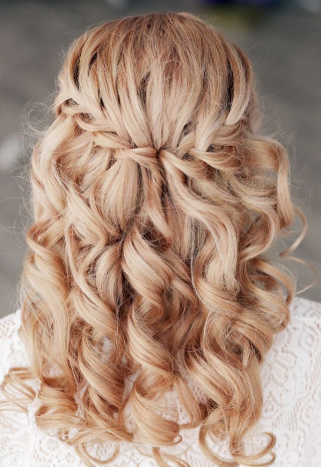 Lovely Waterfall Braids with Ringlets