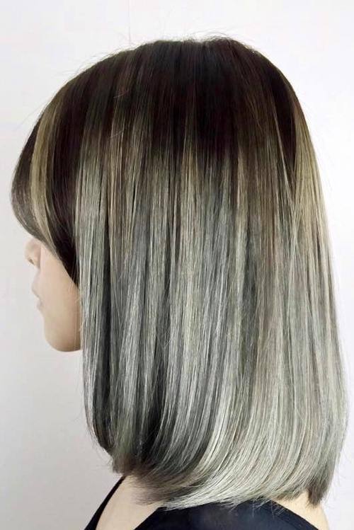 Ombre Long Bob For Ash Blonde Hair