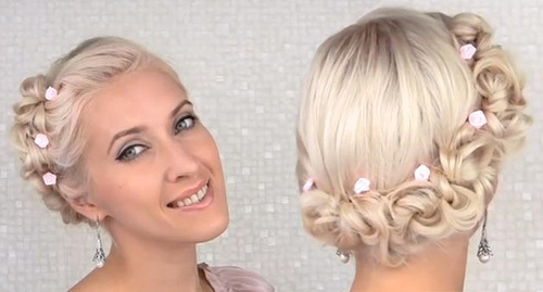 Platinum Updo Hairstyle for Prom