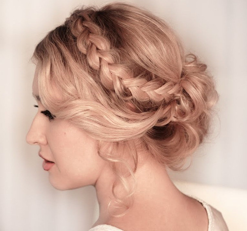 Romantic Braided Updo for Prom