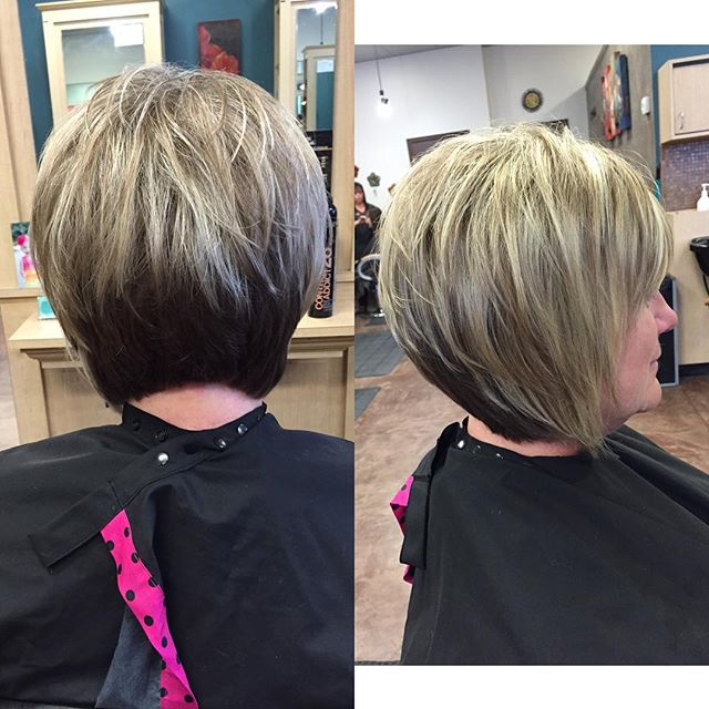 Short Stacked Bob Haircuts for women over 50