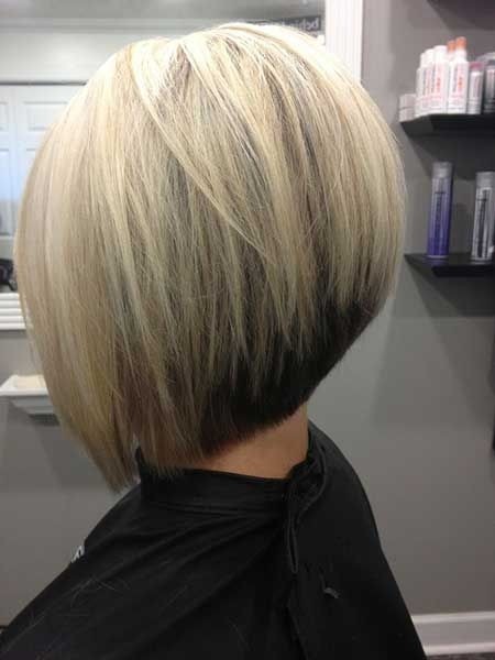 Simple stacked bob hairstyle for women