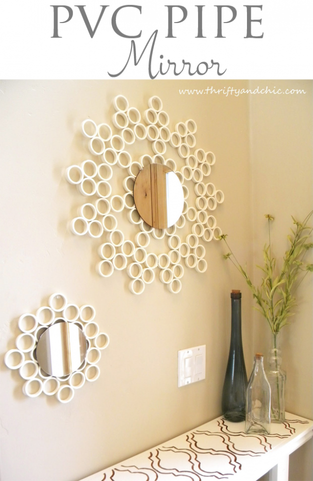 DIY Mirror with PVC Pipes