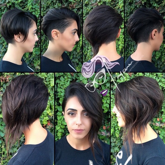 messy long asymmetrical pixie cut