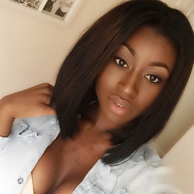 pretty long bob hairstyle for black women