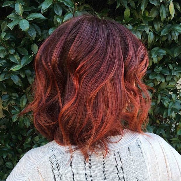 short red ombre hair