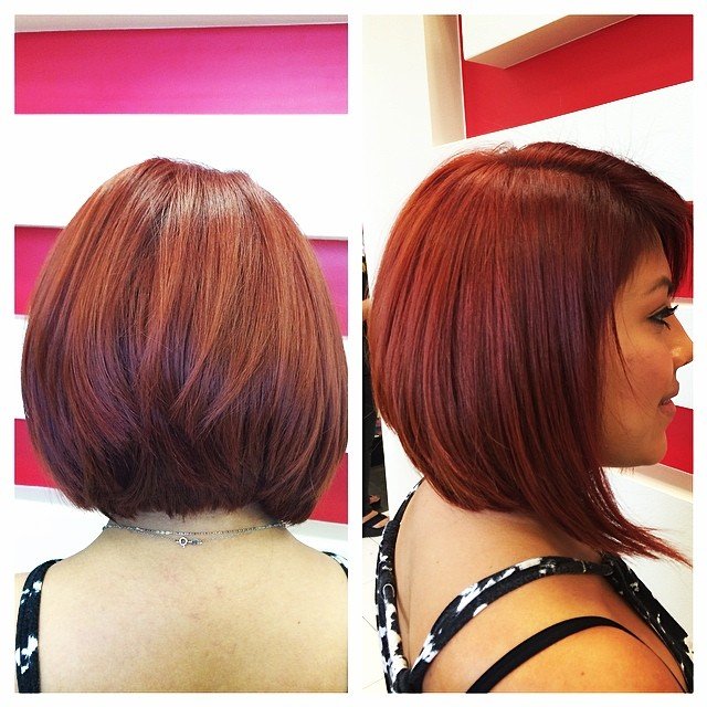 Long Angled Bob For Thick Hair