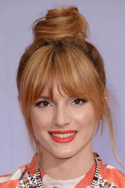 Adorable Top Knot with Bangs for Teenage Girls