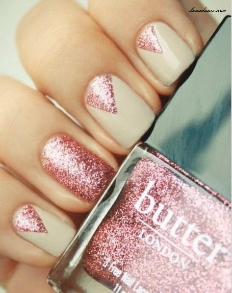 Beautiful Pink Shimmer Nail Art