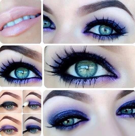 Charming Purple Smoky Eye Makeup Tutorial for New Year