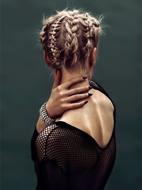 Cornrow Style Dutch Braided Updo Hairstyle