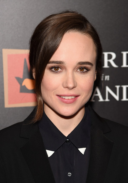 Ellen Page Elegant Ponytail