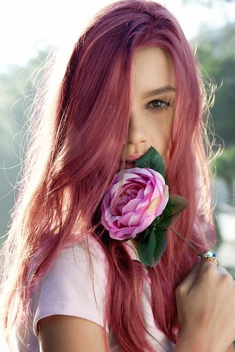 Fashionable Pink and Purple Hair Look