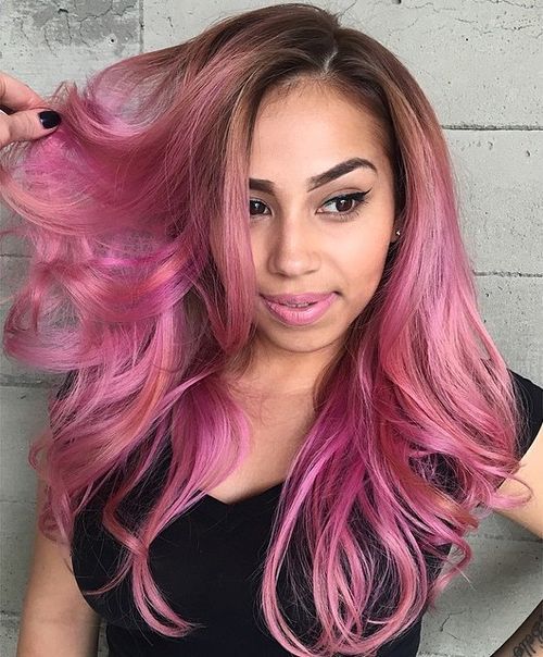 Sweet Pink Hair for Young Women