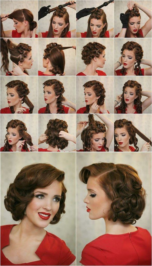 Vintage Curly Hairstyle Tutorial