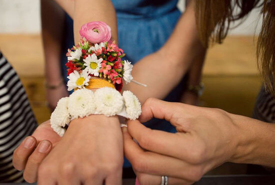 wrist flower bouquet bridesmaid accessories