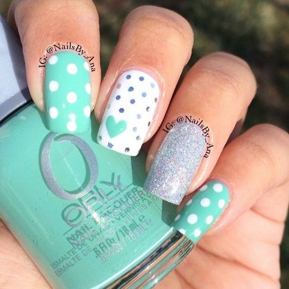 17 Fashionable Mint Nail Designs for Summer - crazyforus