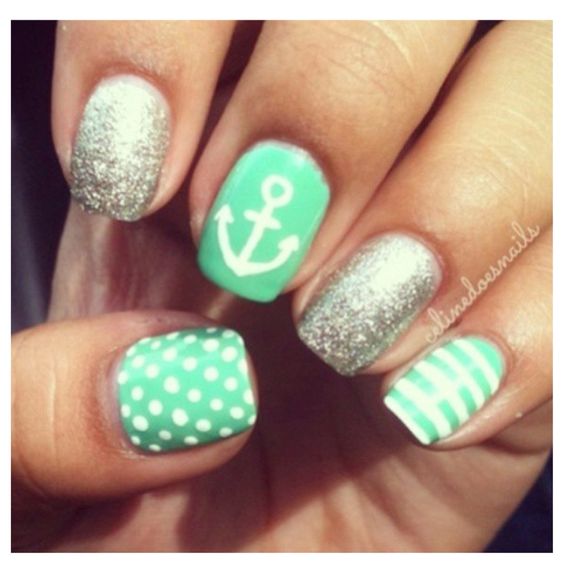 17 Fashionable Mint Nail Designs for Summer - crazyforus